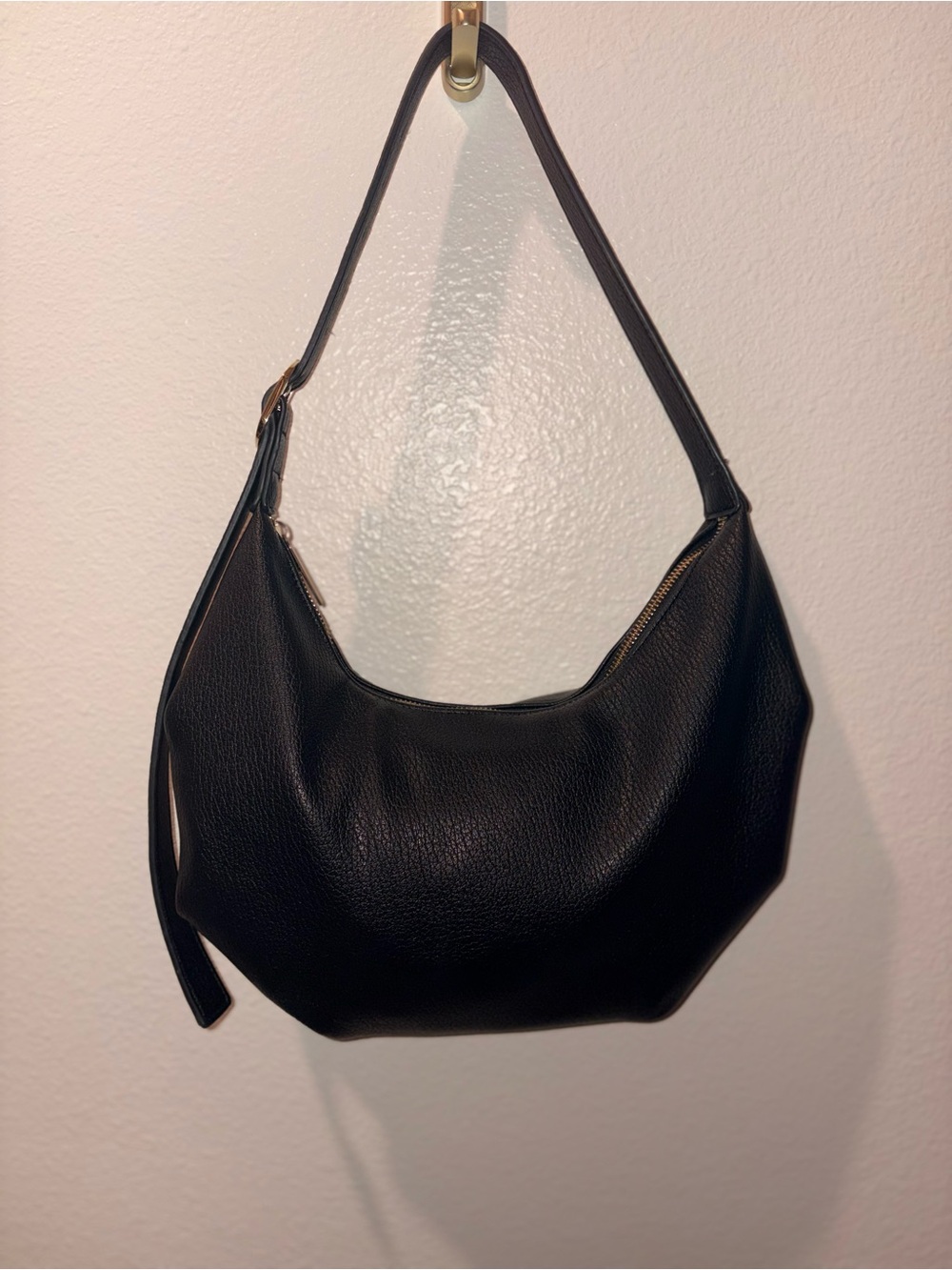 Mali + Lili Black Vegan Leather Shoulder Bag